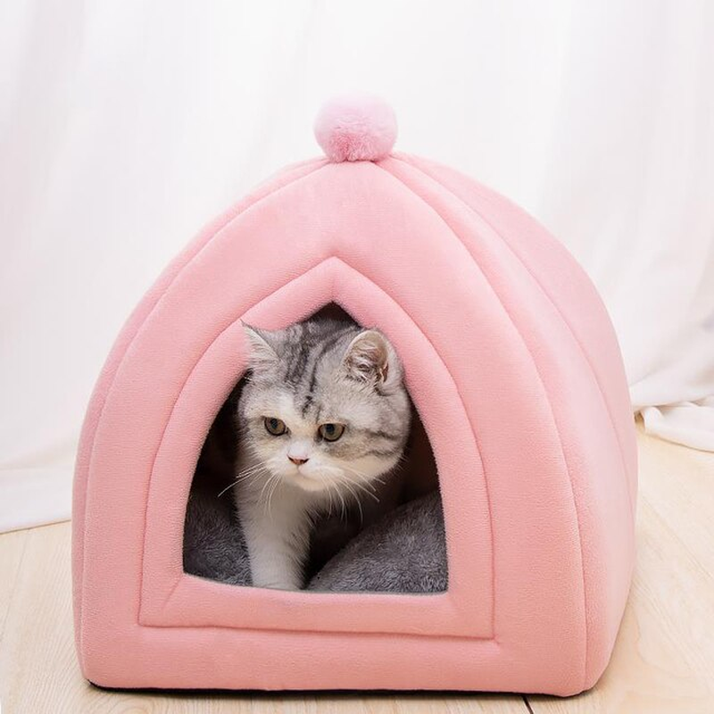 Plush House Cat bed